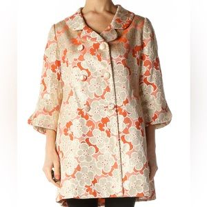 Banana Republic Baroque Orange and Gold Trench Coat